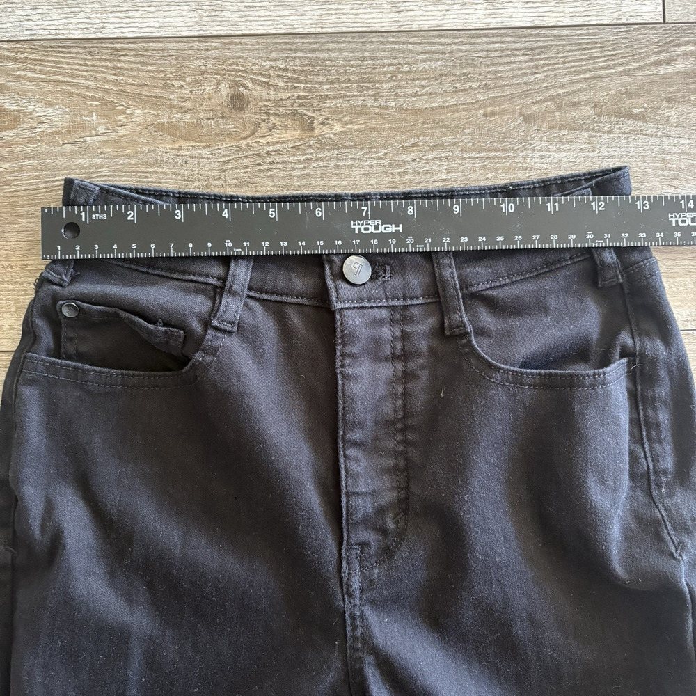 Anthropologie Pilcro Jeans Women 27 Black Crop Knightsbridge Slim Tuck High Rise - Picture 5 of 9